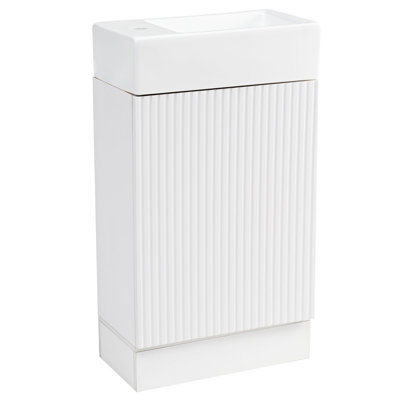 Meuble-lavabo sur pied simple Wes avec comptoir en céramique Wes