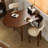 Retro Nut-Brown Oval Solid Wood Dining Table