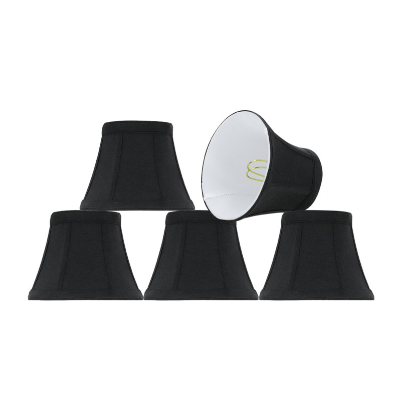 Abat-jour cloche en noir, H 4 po x l 5 po x P 3 po