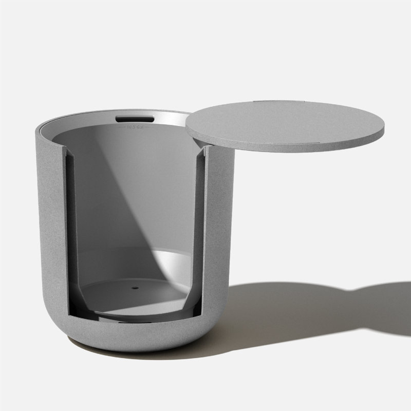 Table d'appoint ronde 18,5 po Kona, Gris