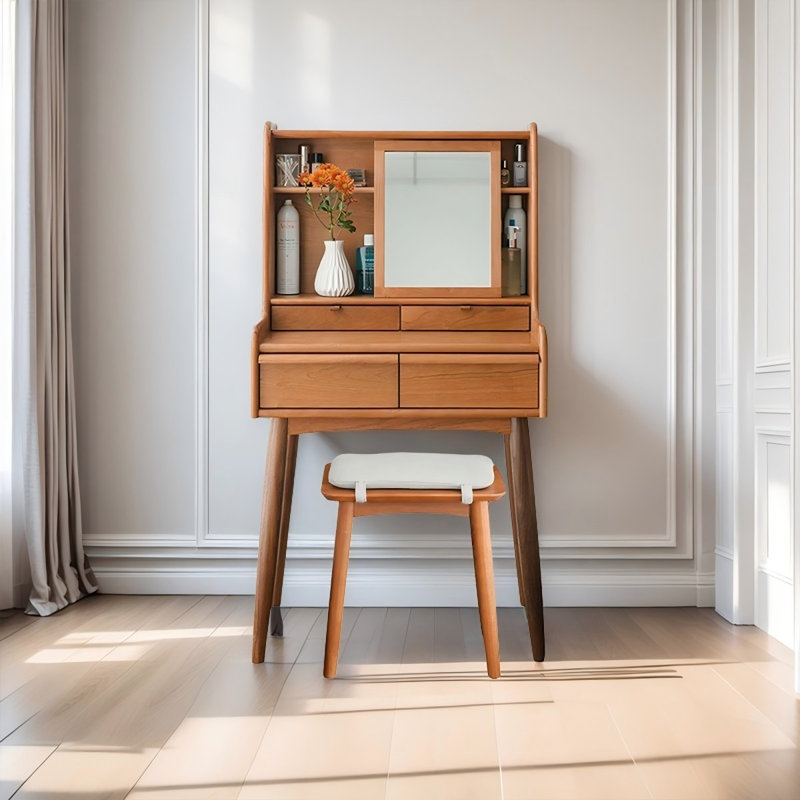 Ensemble de meuble-lavabo moderne minimaliste en bois massif 26,77 ", Burlywood