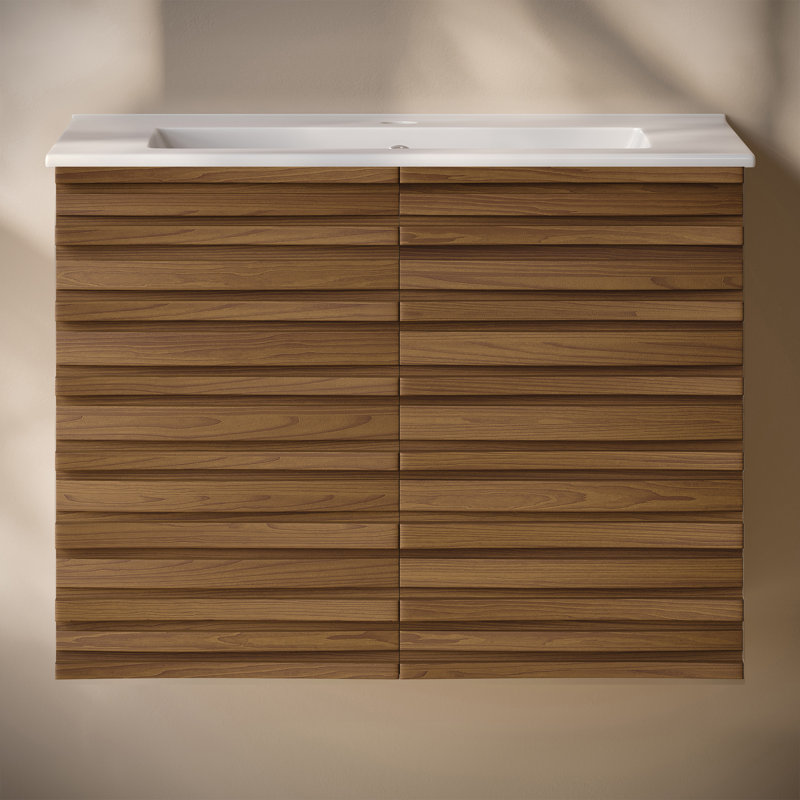 Meuble-lavabo mural 30 po Cascade, Brown, 30", Trou unique