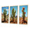 «Green Blue Cactus Desert Guardian Organ», 3 pièces sur toile