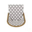 Chaise bistro d'extérieur en rotin PE et aluminium, ensemble de 2, gris et blanc, finition bambou-1842494489