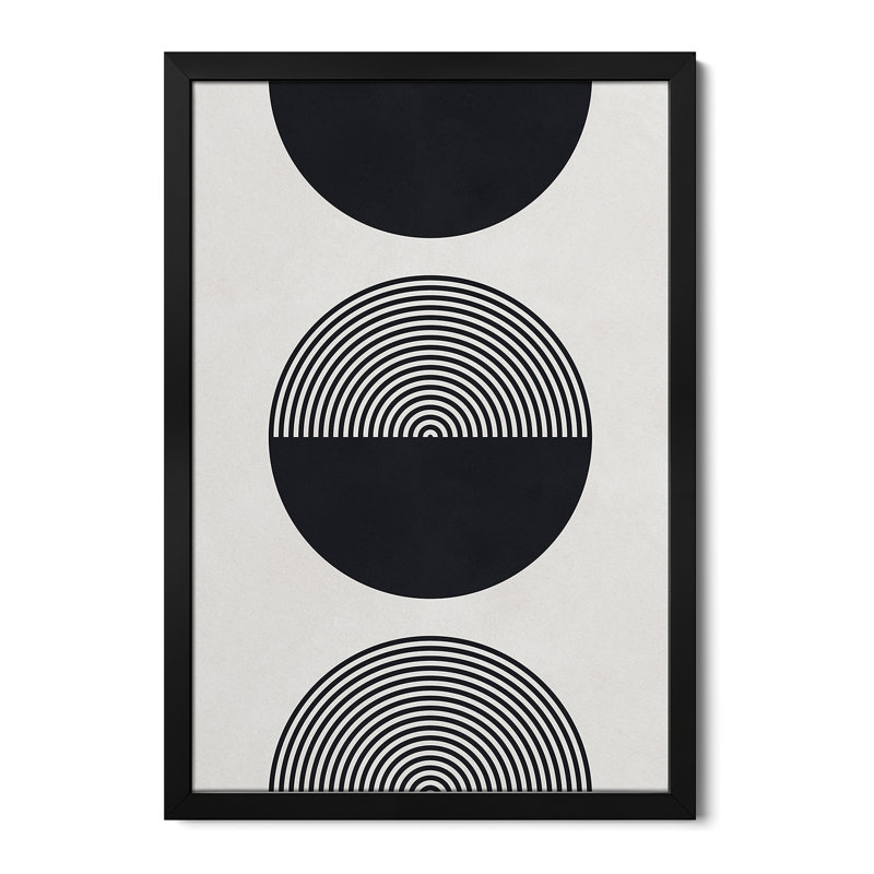 Lignes et cercles II - reproduction d'art murale - affiche de galerie, H 24 po x l 16 po