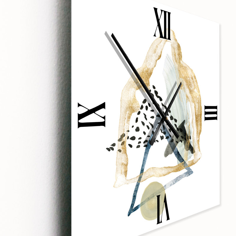 Horloge murale paysage minimaliste de montagnes avec lune I, Très grand