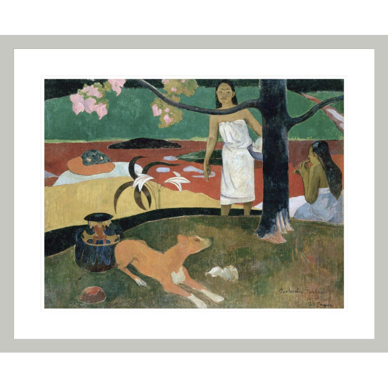 «Pastorales Tahitiennes» par Paul Gauguin - Estampe numérique encadrée, 23.5" H x 28.69" W