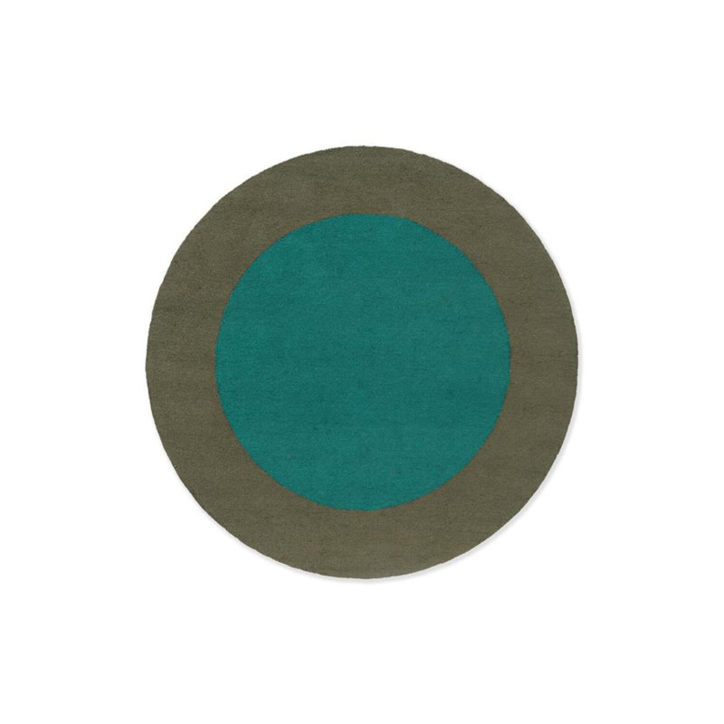Habitat Festival Hand Tufted Area Rug in Aqua/Gray, Round 6'7"