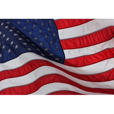 Ebern Designs Nifon Waving American Flag On Canvas by Sgries00 Print ...