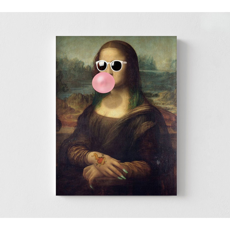 «Leisure Time-Monna Lisa» par Matt Spencer, impression d'art moderne classique, décoration de salon Edgy, affiche de Mona Lisa