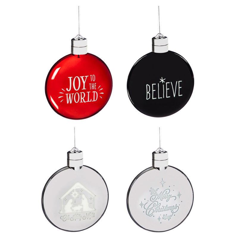 Ensemble de 4 pièces d’ornement en plastique pour noël