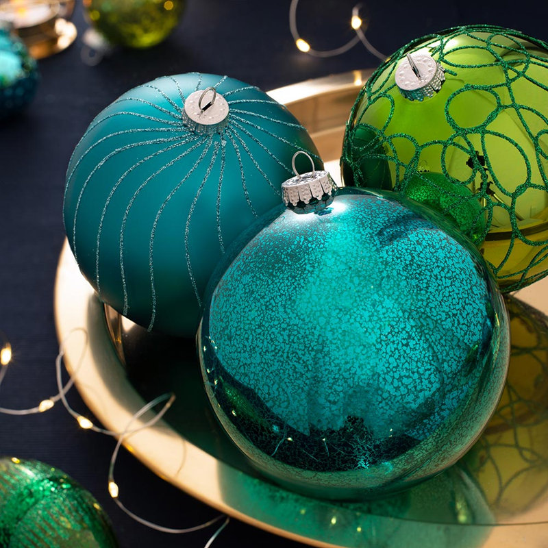 44.1cm Glass Bauble, Green