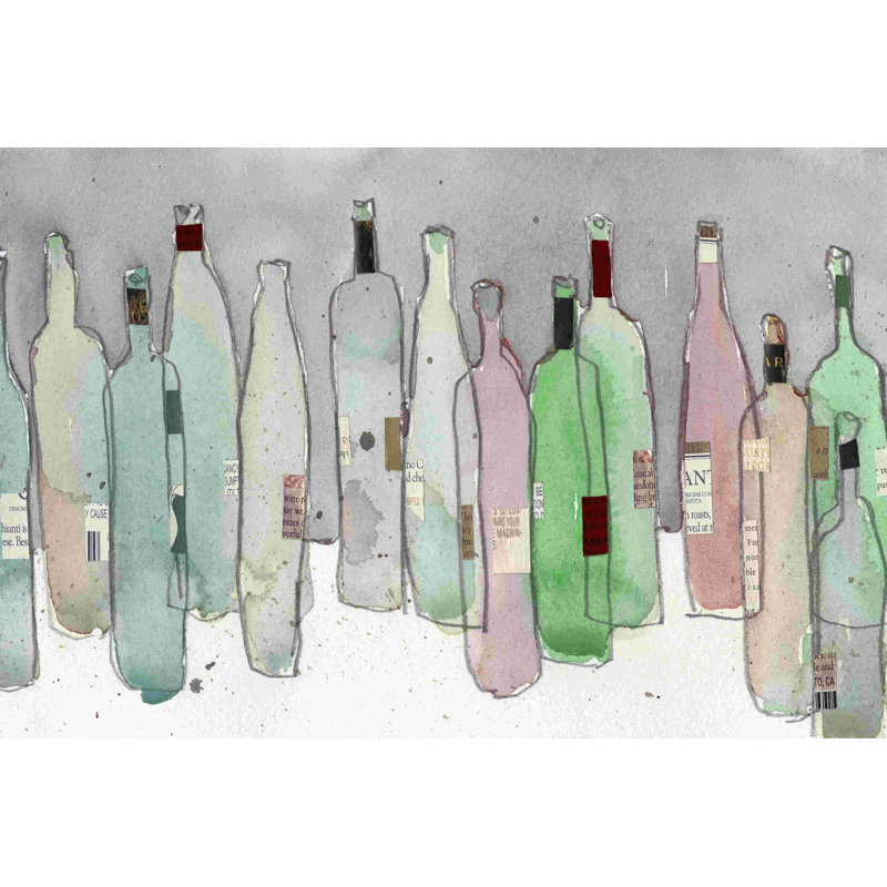 Wine Party III, H 8 po x l 12 po x P 1,25 po