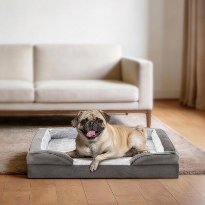 Orthopedic Dog Bed - Waterproof Dog Sofa Bed, Comfy Supportive Foam Pet Bed With Removable Washable Cover With Nonskid Bottom