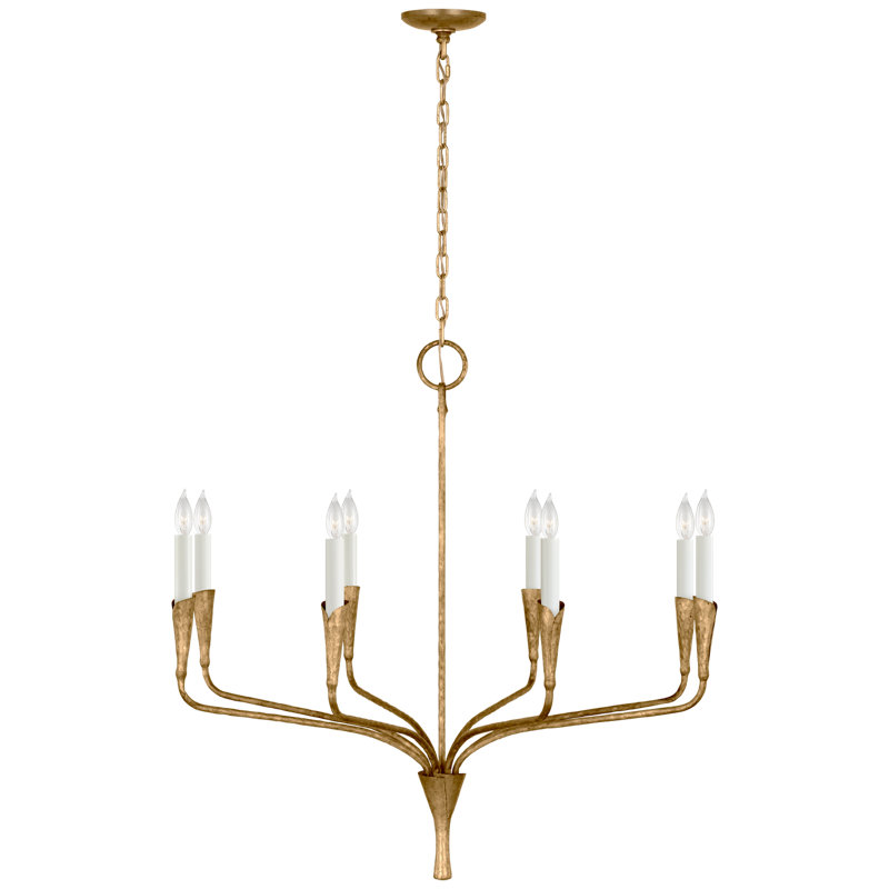Aiden 40" Single Tier Chandelier  in Gilded Iron
