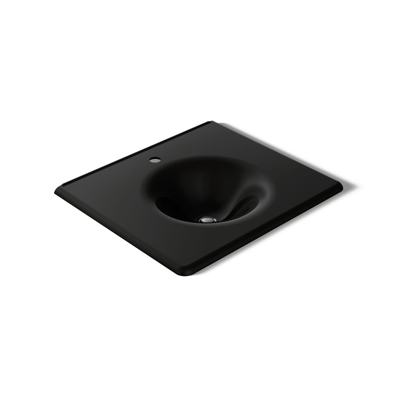 Iron Impressions 26" Single Bathroom Vanity Top, Black Black, Single, Black Black