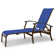 Askar Outdoor Rust-Resistant Metal Chaise Lounge