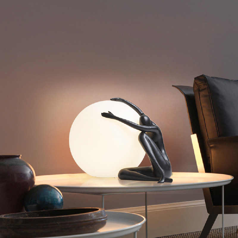 Lampe de table 14 po Novella, Noir
