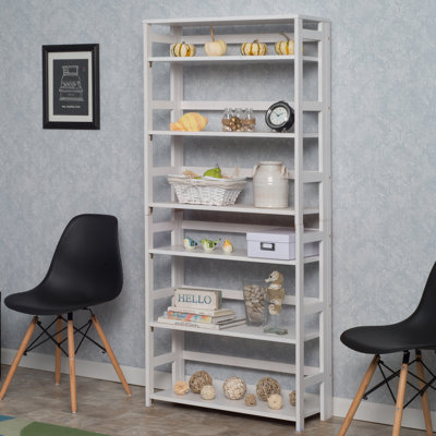 Flip Flop High Folding, No Tools Assembly, Solid, Wood Bookcase by Rebrilliant