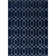 Glam Navy Blue Silver Area Rug