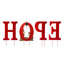 32" H LED Lighted Metal HOPE Yard Stake and Wall Decor