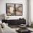 Soft Neutral Abstract Artwork with Linear Black Accents, Living Room Pictures, Framed Canvas Giclee Print Wall Art-125390490-125390495