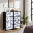 4 Drawer Dresser for Bedroom, Narrow Chest of Drawers, Wooden Top and Study Iron Frame 18"x37.5"-(WxH)