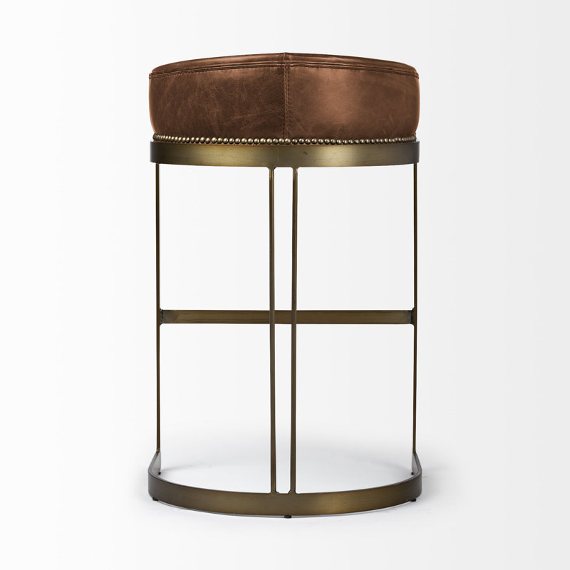 Hollyfield 29" Bar Stool, Bar Stool (28.75" Seat Height), Brown