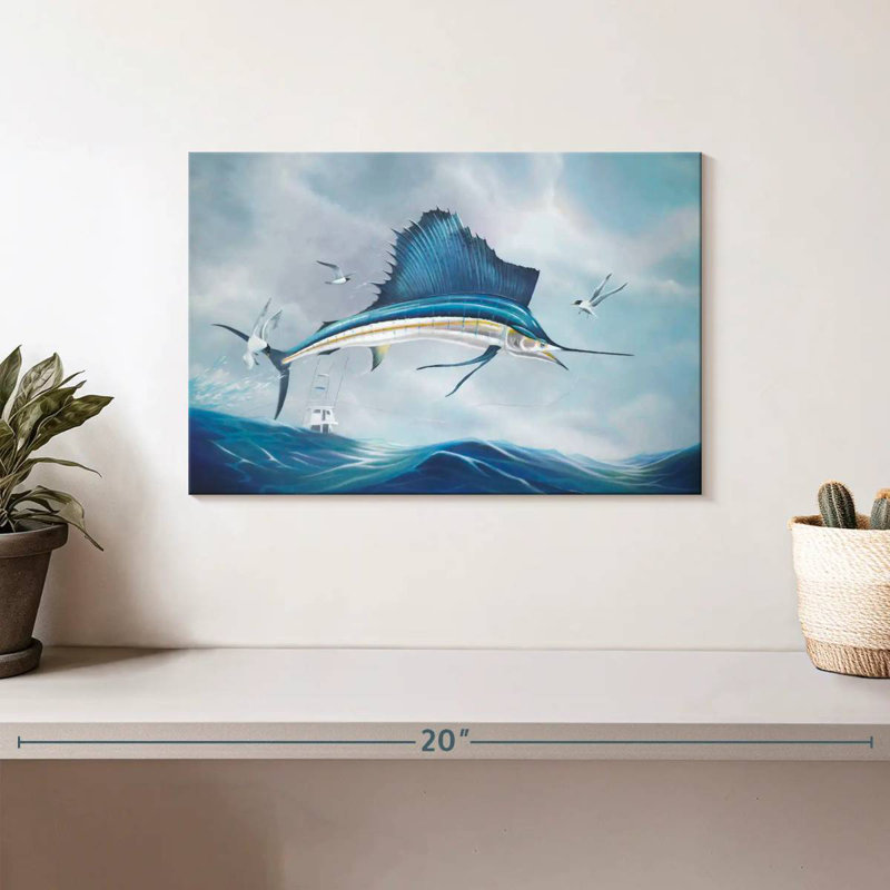 Brampt Blue Marlin, 8" H x 12" W