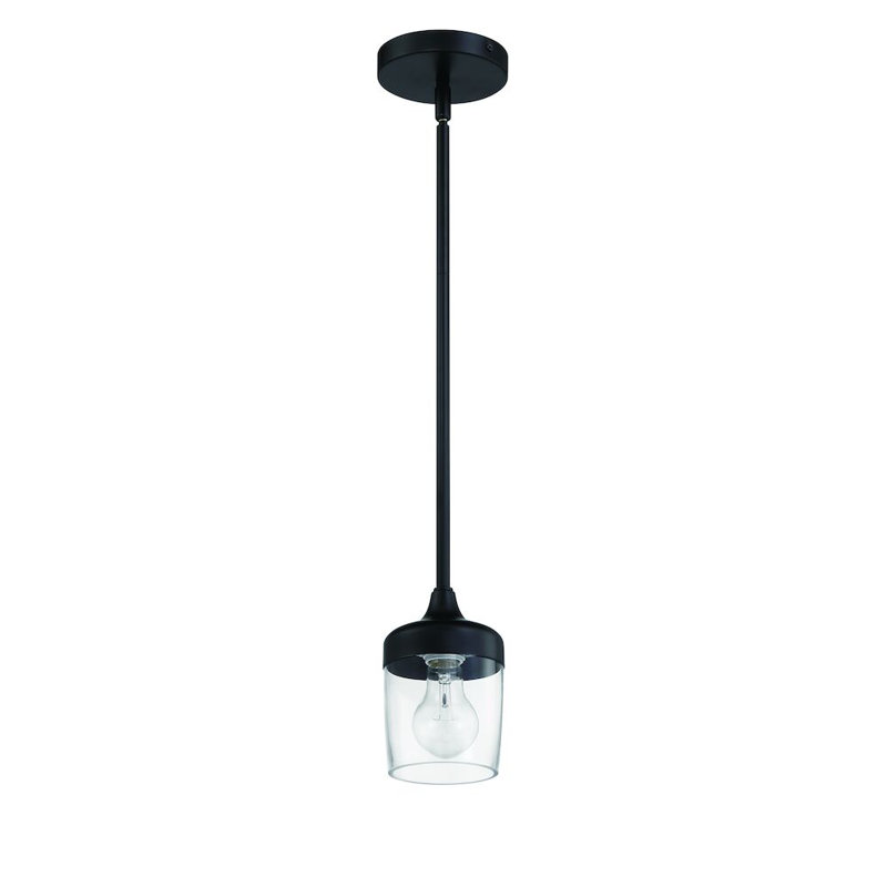 Luminaire suspendu géométrique 1 lumière Teillon, Flash noir