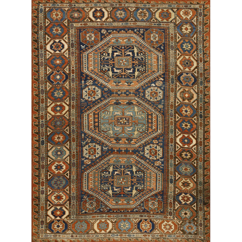 Antique Caucasian Late 19th Century Soumak Flat Weave Tribal Kilim Rug
