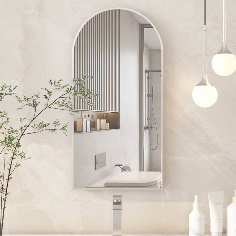 Miroir Poulton, Or brossé, H 31,5 po x l 15,7 po x P 4,5 po