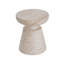 Table d'appoint d'extérieur / d'intérieur en béton léger, finition travertin