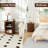 Set Of 2 Mid Century Modern Cylinder End Tables With Built-In Charging Station, Sliding Door, 2-Tier Storage, And USB Ports, Walnut Finish