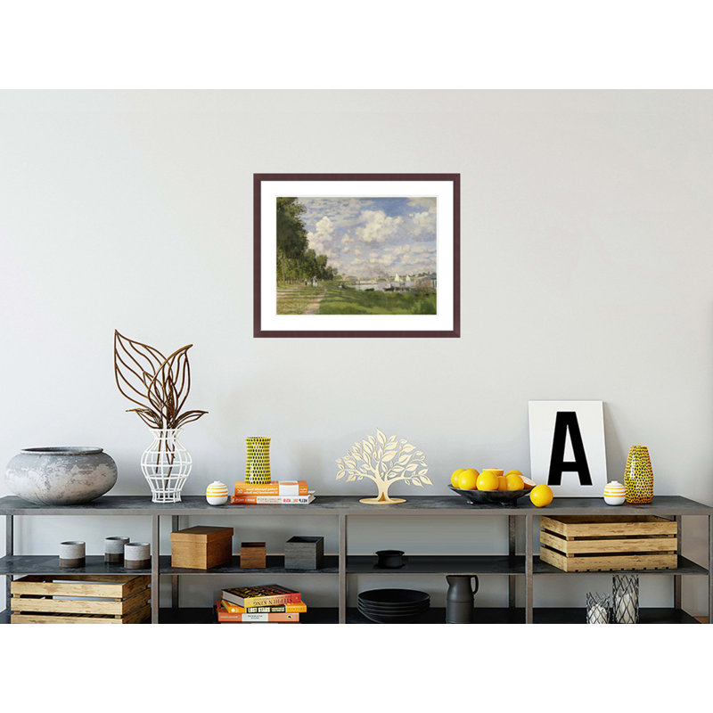 «The Marina at Argenteuil» par Claude Monet, impression giclée encadrée, H 23,42 po x l 29,5 po