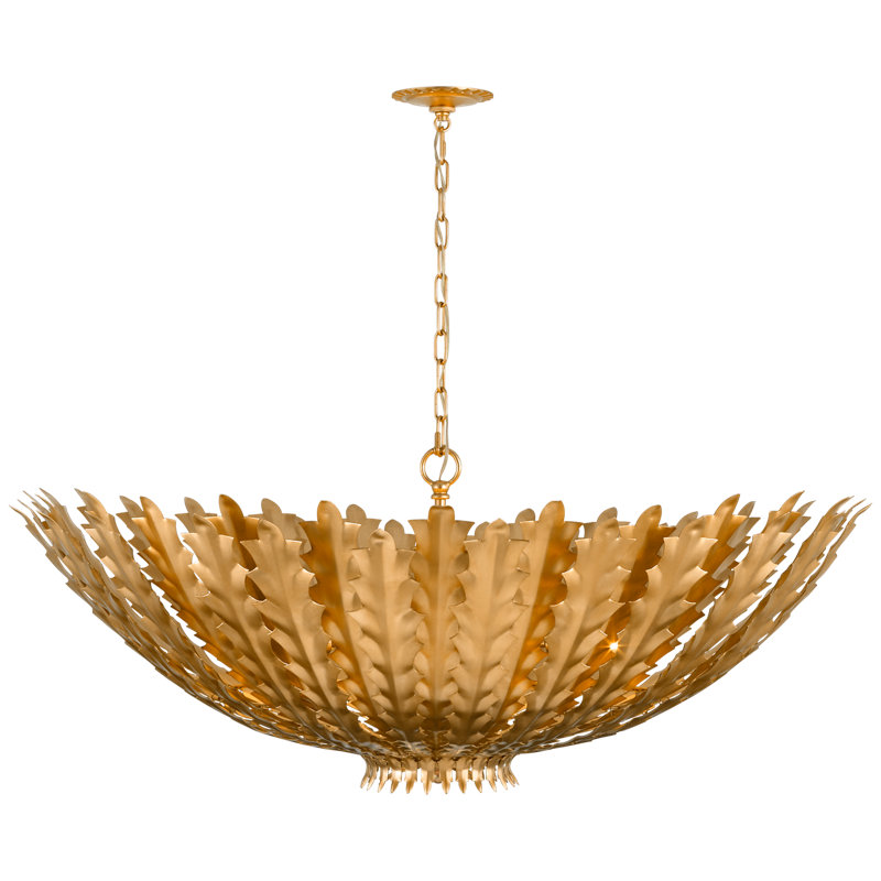 Hampton 8 - Light Chandelier, Burnished Silver Leaf