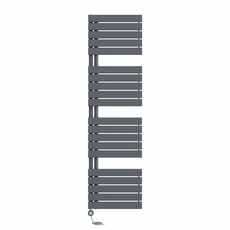 Canberk Designer Towel Rail Heated Towel Rails, Anthracite, 180cm H x 50cm W x 6.7cm D
