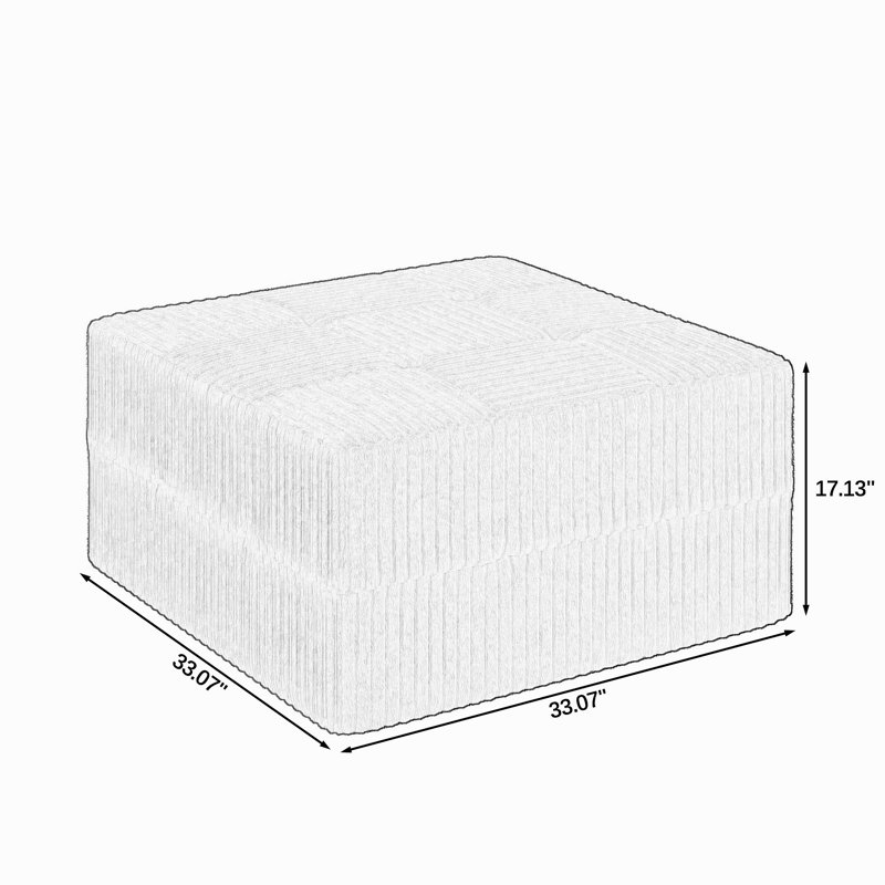 Canapé avec repose-pieds, repose-pieds en velours côtelé minimaliste moderne, repose-pieds compact et compact pour le salon - gris