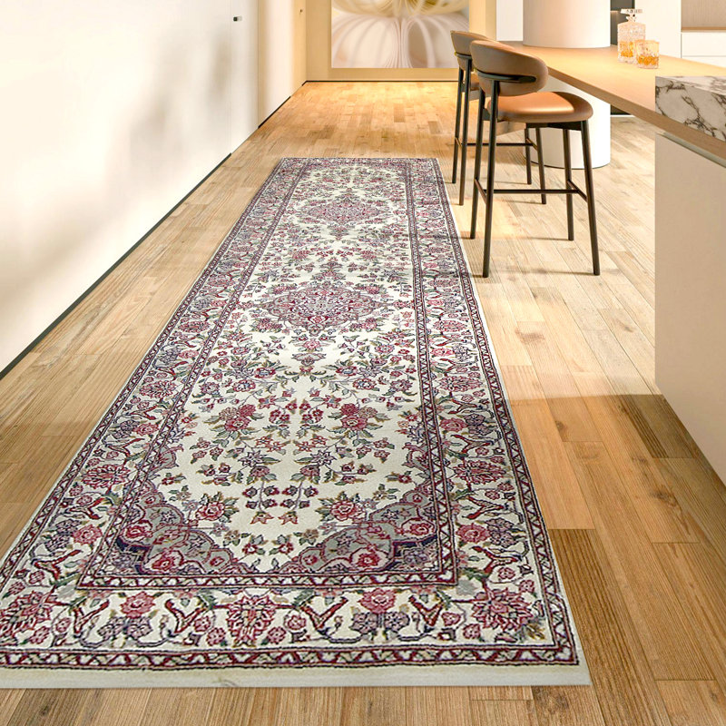 Chemin de table beige noué à la main de haute qualité