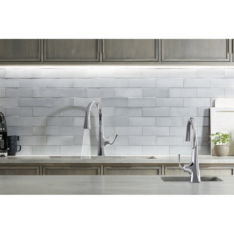 Graze Pull-Down Single Handle Kitchen Faucet With Three-Function Sprayhead With Accessories, Polished Chrome