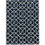 Tapis bleu marine et ivoire fait à la main Equelle-1920591630