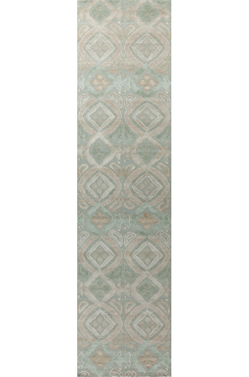 Contemporary Geometric Area Rug in Blue