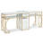 Modern Double Position Modern Nail Desk with Drawer and Shelf 78.7'' Wide, Metal Frame
