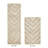 Annaclara Premium 100% Cotton 1990 GSM 2-Piece Tufted Chevron Bath Rug Set with Non-Slip Spray Latex Backing, OEKO-TEX® Certified, Super Absorbent and Machine Washable, Sand-122444779-122444790