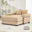 Canapé modulaire surdimensionné avec coussins décoratifs en tissu velours côtelé et repose-pieds-1566129861