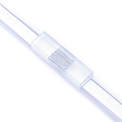 Croxton DELight DEL-P03 10 Pack 4 Pin Connectors Accessories for 8mmx18mm Multicolor RGB LED Neon Rope Lights Models DEL-D50R, DEL-D100R, DEL-D150R