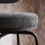 2 pivotants à 360 °, boucle gris foncé revêtus de pieds et de repose-pieds en métal, pratique pour un îlot de cuisine, des chaises de bar à hauteur de comptoir et un repose-pieds en tissu-424392174