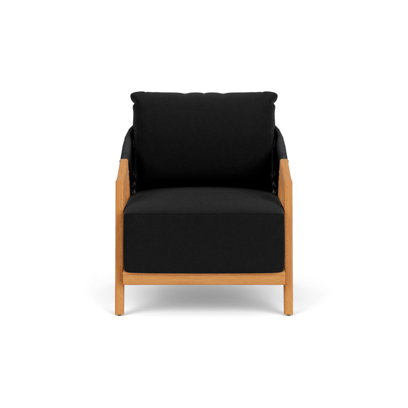Alpine Outdoor Teak Armchair, Canvas Black