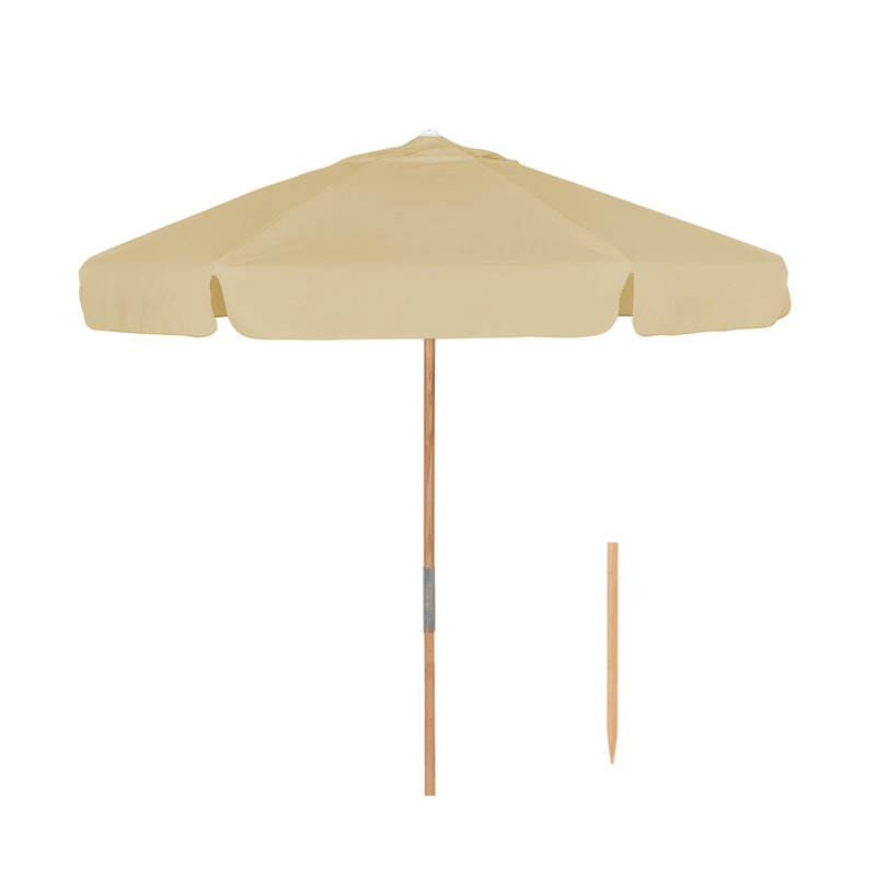 Prestige 84'' Beach Umbrella, Medium Cherry, Linen