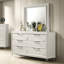 Commode 1Pc avec poignées en acrylique et panneaux embossés en anglais